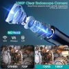 Industrial Endoscope Camera 1080P 4.3In Colorful IPS Screen 8mm IPX7 Waterproof Digital Snake Camera with 8Pcs LED Lights Inspection Camera with 16.4F