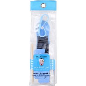 SPA ACCESSORIES by Spa Accessories SET-8 PIECES PEDICURE SET WITH FOOT FILE & NAIL BRUSH & CUTICLE STICKS(2) & EMERY BOARDS( 2) & TOE SEPARATORS(2) -