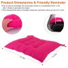 4Pcs Chair Cushion Pads Pillow 15.75x15.75x2.37in Soft Tie On Square Sitting Mats For Home Office Car Sitting Travel