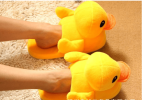 Winter Women Warm Indoor Slippers Ladies Fashion Cute Yellow Duck