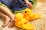 Winter Women Warm Indoor Slippers Ladies Fashion Cute Yellow Duck